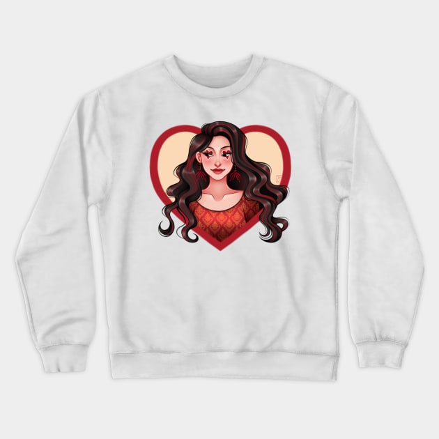 Hearts Crewneck Sweatshirt by Smilla